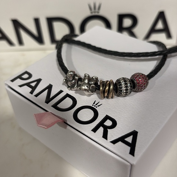 Pandora set of 2 bracelets with charms - Picture 2 of 7